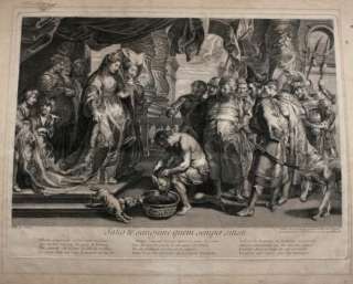 1630 rubens print the head of cyrus brought to queen tomyris