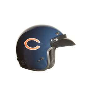   Navy Blue Small NFL Chicago Bears Motorcycle Three Quarter Helmet