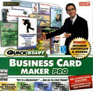 New Software QUICKSTART BUSINESS CARD MAKER PRO  