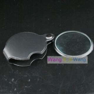 Mini Pocket Jewelry Magnifier Magnifying Eye Glass Loupe Black  