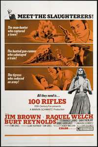 100 Rifles 1969 Original U.S. One Sheet Movie Poster  