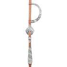 Billy Royal Bridle Headstall Light Dark Silver Overlay Square Concho 