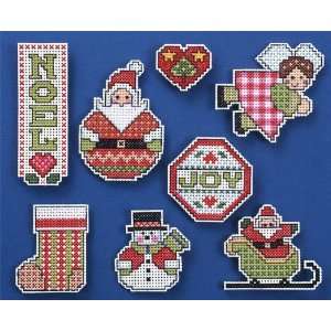   Ornaments (8) Plastic Canvas Cross Stitch Kit Arts, Crafts & Sewing