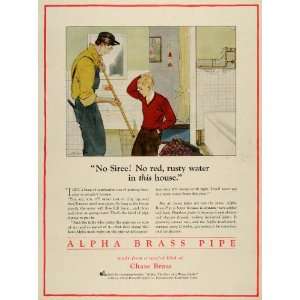  1928 Ad Alpha Brass Pipe Chase Brass & Copper Co Plumbing 