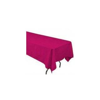  Hot Pink Magenta 2 Ply Paper/Poly Tablecloth 54 x 108 6 