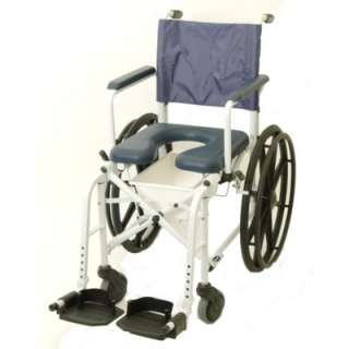 in 1 Shower Commode Wheelchair Bedside Toilet & Rolling Chair  