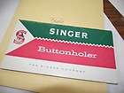 E366) Vintage Singer sewing machine buttonholer attachment manual 