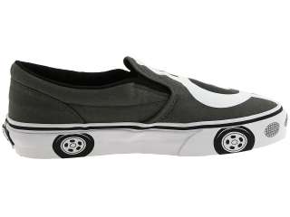   CLASSIC SLIP ON RACER PEWTER GREY BLACK SKATE SHOES ALL SIZE  