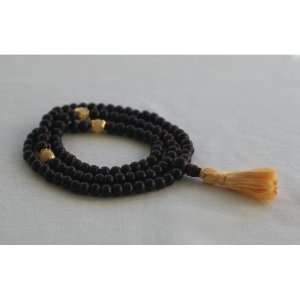    6mm Dark Rosewood and Aragonite Mala Prayer Beads 