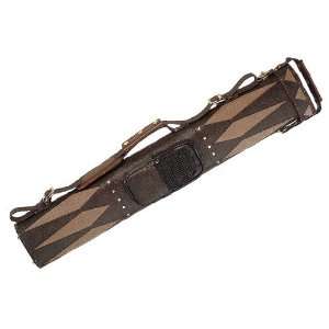 com Pro Series 2 x 4 Light Brown and Brown Leather Pool Cue Case (PRO 