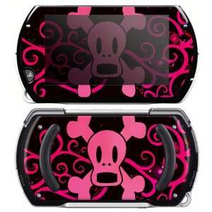  Sony PSP Go Skin Decal Sticker   Pink Screaming Crossbones 