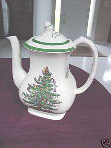 SPODE COFFEEPOT ~ Christmas Tree Pattern ~ Perfect  
