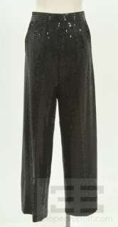 St. John Evening 2 Piece Black Shimmer Knit Jacket & Pants Suit Size 