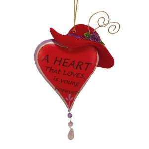  Red Hat Society A Heart That Loves Christmas Ornament 