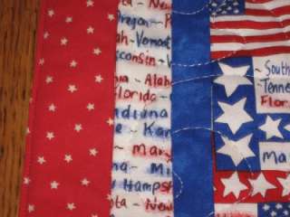 Handmade quilted Table Runner 4th of July Patriotic  