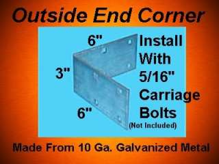 Floating Boat Dock Hardware Bracket Outside Corner 440  