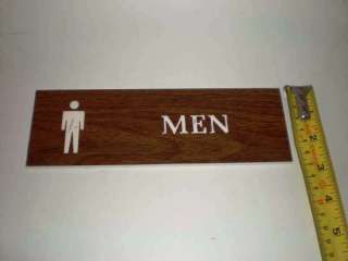 Men sign Traex 4515 3x9 sign Brown Toilet Bathroom Restroom Self 