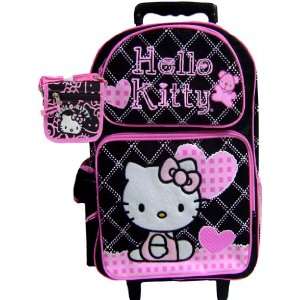   Kitty Black Rolling Backpack & Shoulder Strap Wallet: Toys & Games