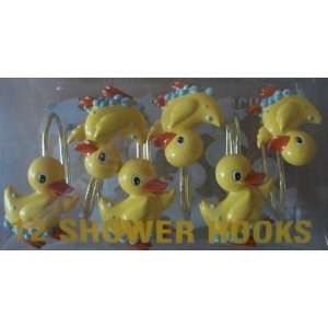  12 Resin Shower Curtain Hooks Soapy Duck