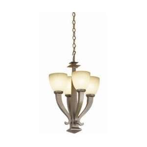   Silver Milan Transitional 4 Light Chandelier From the Milan Collection