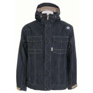  Sessions Tombstone Le Snowboard Jacket Shadow Denim Mens 
