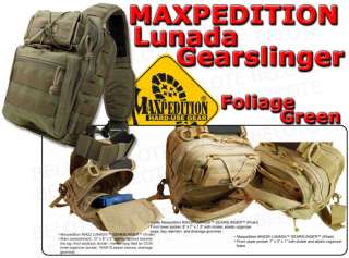 Maxpedition FOLIAGE GREEN Lunada Gearslinger Backpack Shoulder Sling 