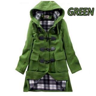   New Warm Fashion Womens Winter Hood Woolen Long Jacket Coat M L XL XXL