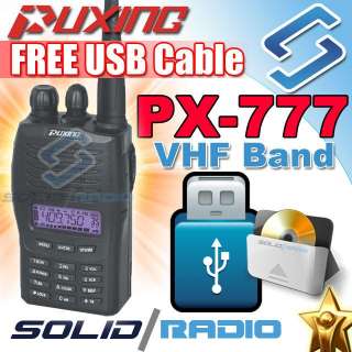 This is original Puxing PX 777 VHF transceiver with FREE USB program 