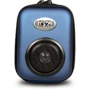  Metallic Blue Clamshell  Sound Case with Built in Powered Speaker 