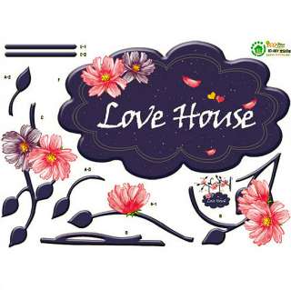 Love House On Door Wall Stickers Home Decor Vinyl Decal  