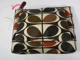 ORLA KIELY Oval Stem 2 in 1 Wash/Cosmetic Bag in Amber, NWT  