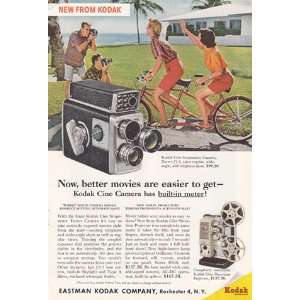    Print Ad 1959 Kodak Cine Camera Tandem Bike Kodak Books