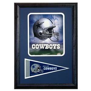  Dallas Cowboys Logo Photograph with Team Pennant in a 12 