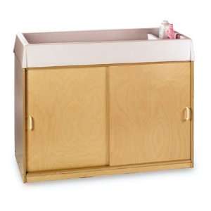  Whitney Bros EZ Clean Birch Changing Table with 6 Trays 