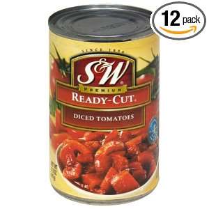 Ready Cut Tomatoes, 14.5 Ounce (Pack of 12)  Grocery 