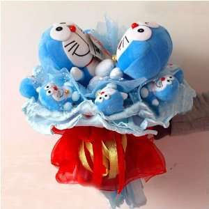  Love Flower Bouquet of Dolls, 2 Big & 8 Small Doraemons: Toys & Games