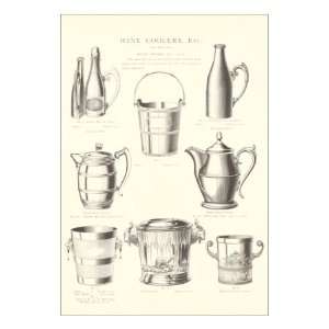  Wine Coolers, Ice Buckets, Pitchers Giclee Poster Print 